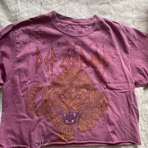 def leppard crop top